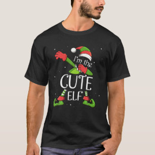 T-shirt Je suis le mignon elfe Dabbing Santa Claus famille