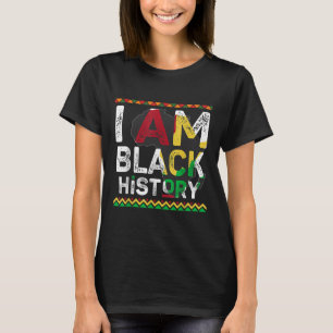 T-shirt Je suis le mois de l'histoire des Noirs Design de
