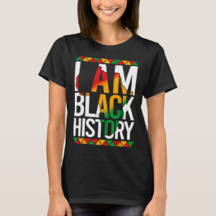 T-shirt Je suis le Mois de l'histoire des Noirs Fierté afr