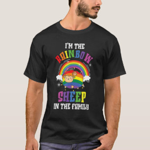 T-shirt Je suis le mouton arc-en-ciel dans la famille Lgbt