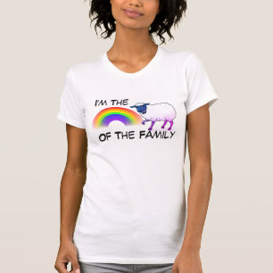 T-shirt "Je suis le mouton d'arc-en-ciel de la famille "