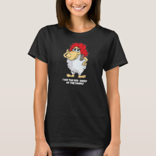 T-shirt Je suis le mouton rouge de la famille blonde rouss