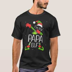 T-shirt Je suis le papa elf qui fait dabbing le Père Noël