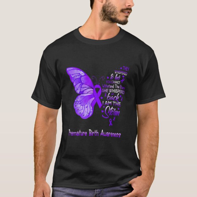 T-shirt Je Suis Le Papillon Prématuré De Sensibilisation À (Devant)