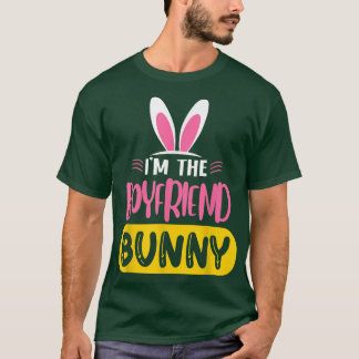 T-shirt Je suis Le Petit Ami Lapin Lapin Oreilles OEuf Amu