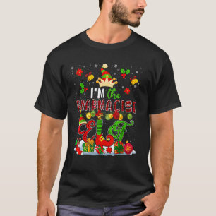 T-shirt Je suis Le Pharmacien Elf Xmas Plaid Elf Costume F