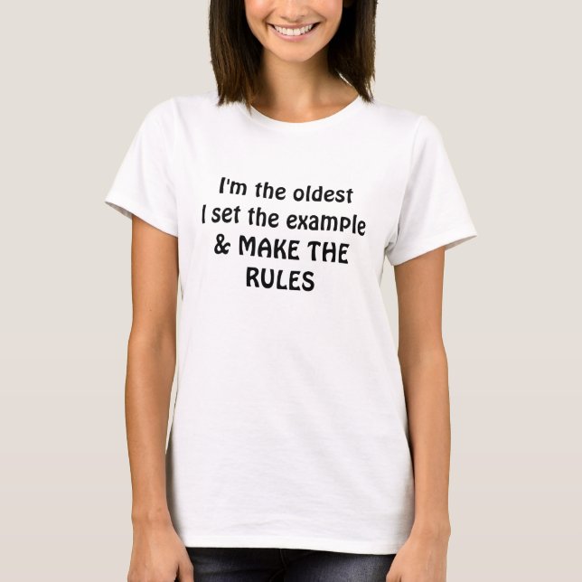 T-shirt Je Suis Le Plus Ancien (Devant)
