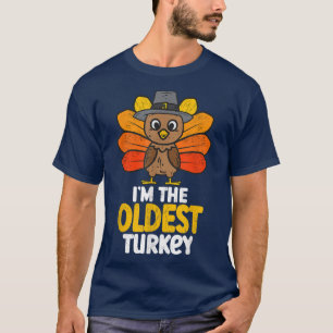 T-shirt Je suis le plus vieux Bon thanksgiving turc 2022 A