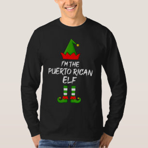 T-shirt Je suis le Portoricain Elf Matching Family Elf Chr