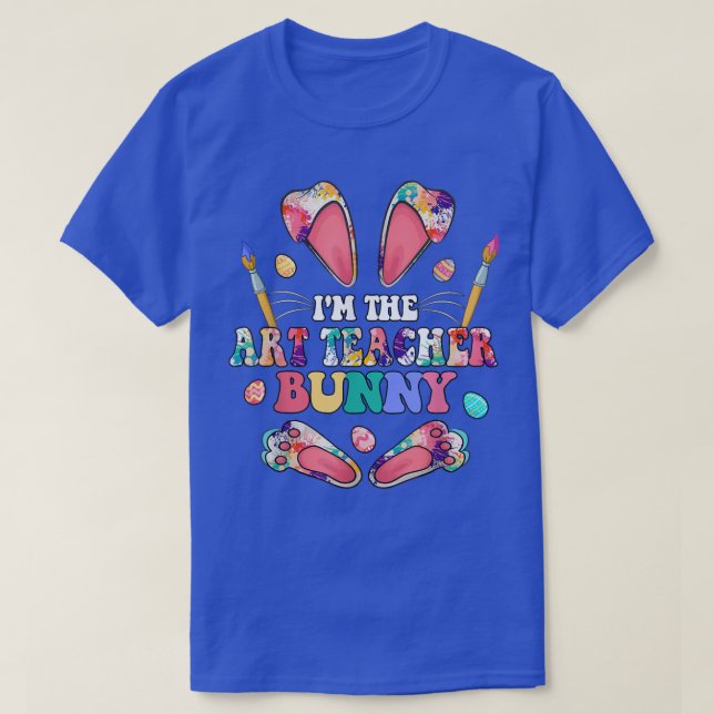 T-shirt Je suis Le Professeur d'Art Bunny Joyeux Jour de P (Design devant)