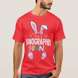 T-shirt Je suis le Sonographe Bunny Lapin de Pâques Rabbit