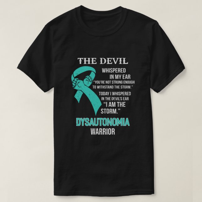 T-shirt Je Suis Le Soutien De La Tempête À La Sensibilisat (Design devant)