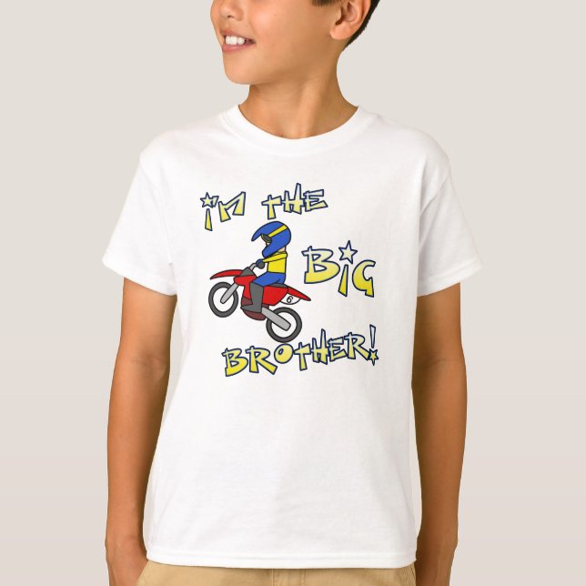 T-shirt Je suis le tee - shirt de motocross de frère (Devant)