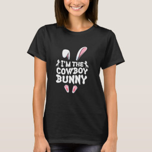 T-shirt Je suis le vacher de lapin de cow-boy Pâques Rodéo