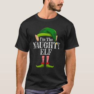 T-shirt Je suis le vilain elfe jumelant la famille Noël Fu