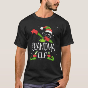 T-shirt Je suis l'Elfe de la grand-mère Dabbing Père Noël