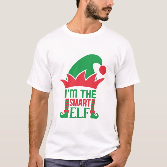 T-shirt Je suis l'elfe intelligent elfe de Noël (Devant)