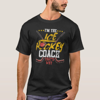 T-shirt Je Suis L'entraîneur De Hockey Sur Glace C'est Pou