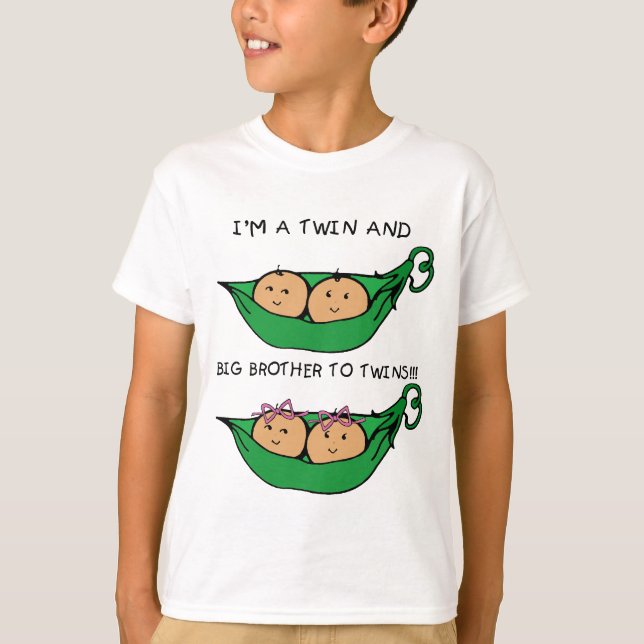 T-shirt Je suis les jumeaux et le frère aux jumeaux (Devant)