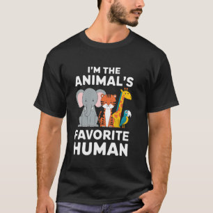 T-shirt Je suis l'humain préféré de l'animal Pun Zookeeper