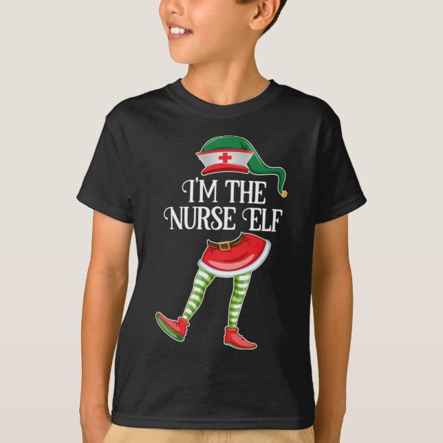 T-shirt Je suis l'infirmière Elf Christmas Matching RN LPN (Devant)