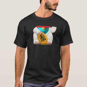 T-shirt Je Suis Lucky Chat Argent Chat Maneki Neko