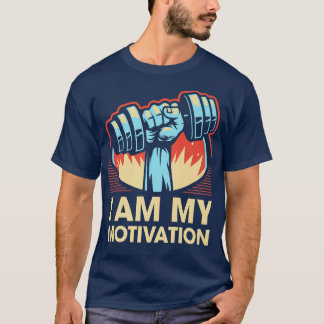T-shirt Je Suis Ma Motivation Entraînement Citation Motiva