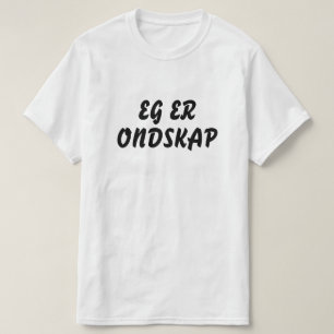 T-shirt Je suis malice en norvégien gris
