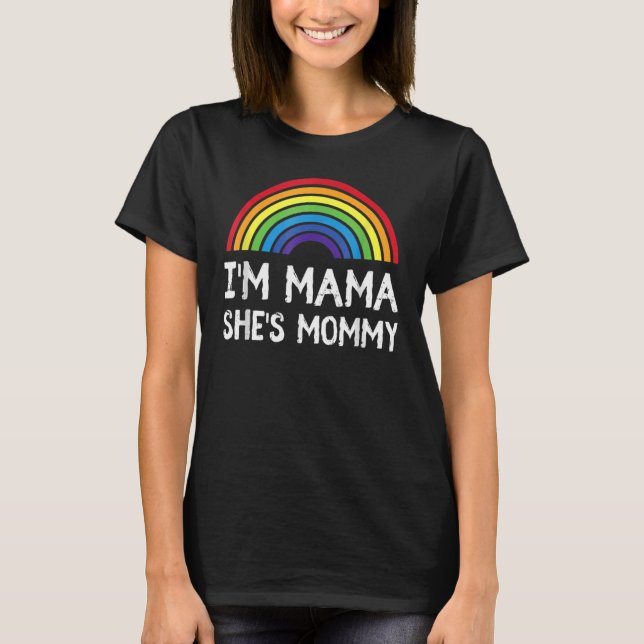 T-shirt Je suis maman maman Lesbienne maman Lgbt Fierté Mè (Devant)