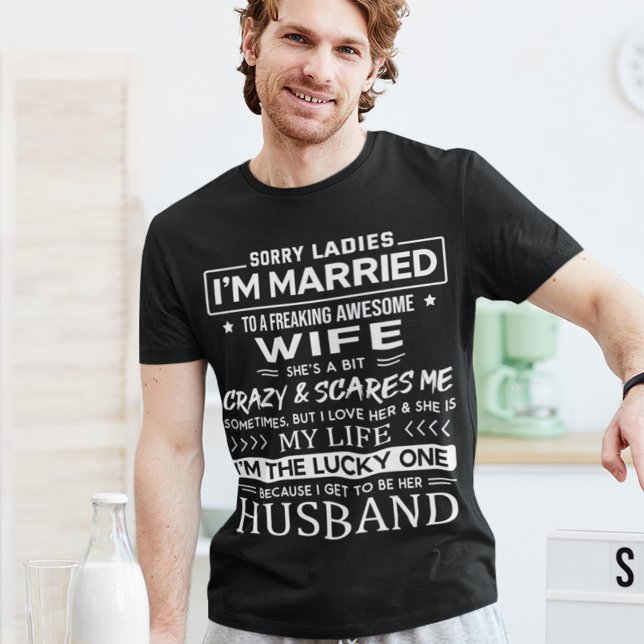 T-shirt Je suis marié à une femme géniale qui se fâche (Créateur téléchargé)