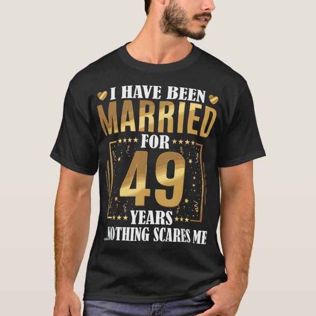 T-shirt Je Suis Marié Depuis 49 Ans - 49ème Mariage An (Devant)