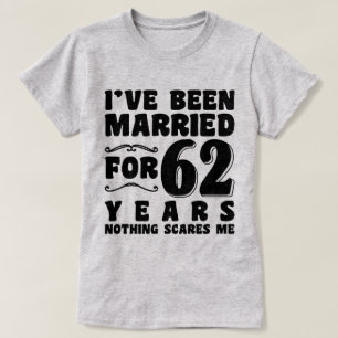 T-shirt Je Suis Marié Depuis 62 Ans Fiançailles