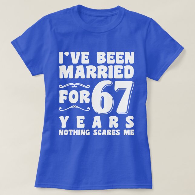 T-shirt Je Suis Marié Depuis 67 Ans Fiançailles (Design devant)
