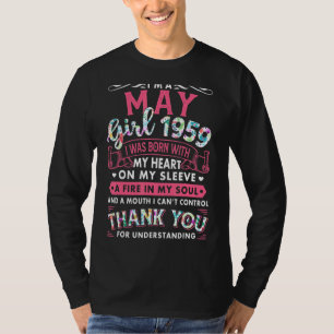 T-shirt Je suis May Girl 1959 63ème anniversaire 63 ans