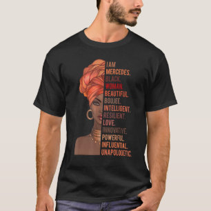 T-shirt Je suis Mercedes Black Woman Histoire Mois 2020 Fi