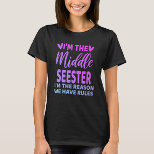 T-shirt Je Suis Mi-Seester Funny Sister Soeur Mignonne C