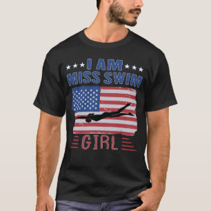 T-shirt JE SUIS MISS NAGER PETITE FILLE Piscine de vie