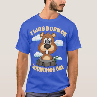 T-shirt Je Suis Né Sur La Marmotte Jour Anniversaire Garço