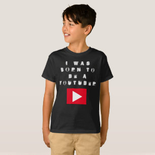 T-shirt Je suis né sur YouTube (sombre)