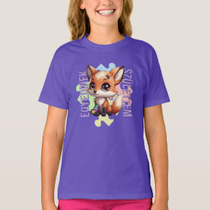 T-shirt Je suis né unique - design renard   Mon système 