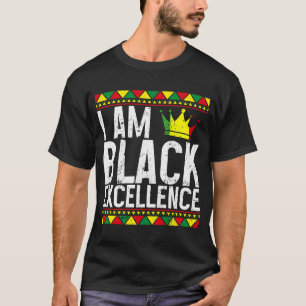 T-shirt Je Suis Noir Excellente Histoire Vêtements Noirs F