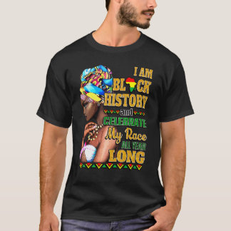 T-shirt Je Suis Noir Histoire Célébrer Ma Course Toute L'A