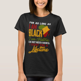 T-shirt Je Suis Noir Histoire Cool à vie Noir Histoire lun