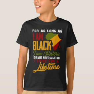 T-shirt Je Suis Noir Histoire Cool à vie Noir Histoire lun