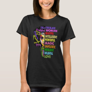 T-shirt Je Suis Noir Histoire Mois Femme Black Girl Magic 