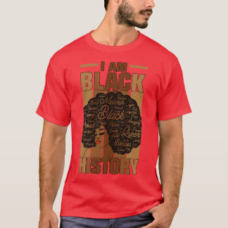 T-shirt Je suis Noir Histoire Mois Mots en Afro