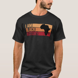 T-shirt JE SUIS NOIR HISTOIRE Vintage Retro Black Mois His