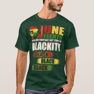 T-shirt Je suis Noir Noir Africain Hommes, Femmes Jun