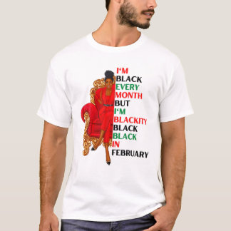 T-shirt Je suis Noir tous les mois, mais je suis Noir Noir