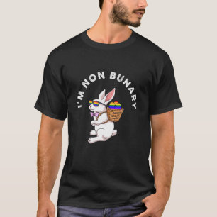 T-shirt Je suis non Bunary LBGT Bunny Pâques Costumed